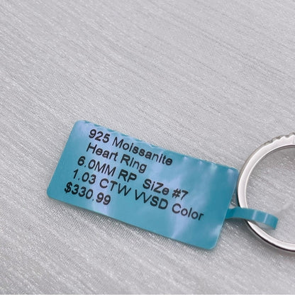 1.03 CT Moissanite Diamond Heart Ring