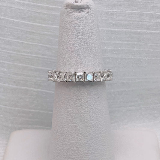 2.34 CT Moissanite Diamond Eternity Princess Set Ring