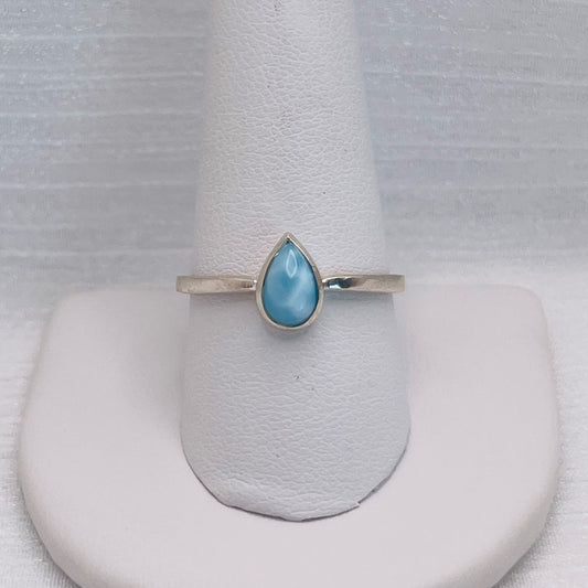 Larimar Teardrop S925 Ring