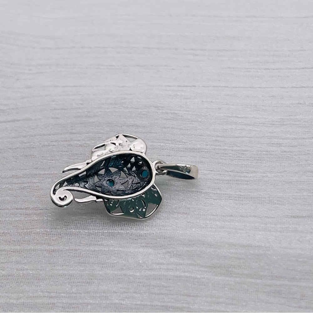 Larimar S925 Elephant Pendant