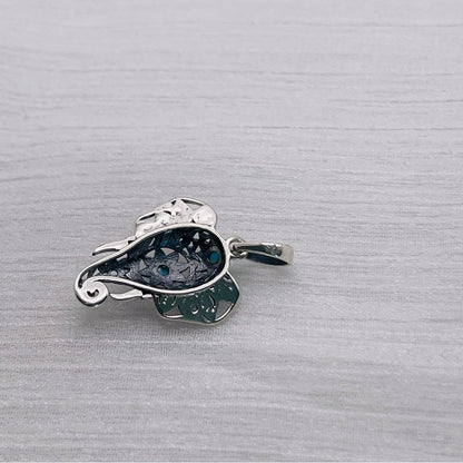 Larimar S925 Elephant Pendant