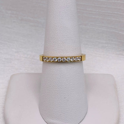 AAA CZ Half Eternity Band