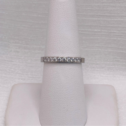 AAA CZ Half Eternity Band