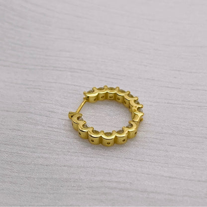 3.2 CT Moissanite Diamond Hoop Earrings