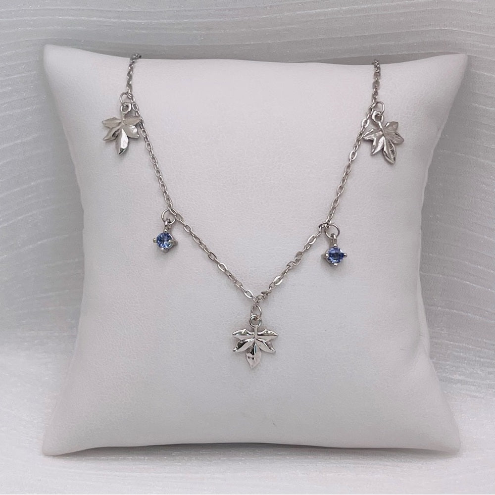 Tanzanite & Maple Leaf Necklace