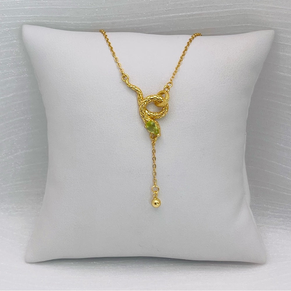 Peridot S925 Snake Necklace