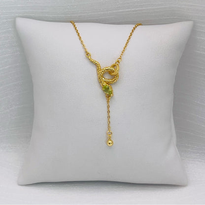 Peridot S925 Snake Necklace