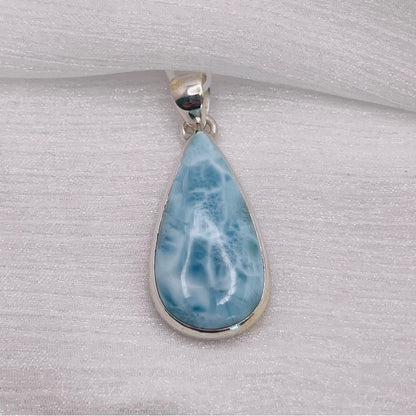 LM1 Larimar Long Teardrop S925 Pendant