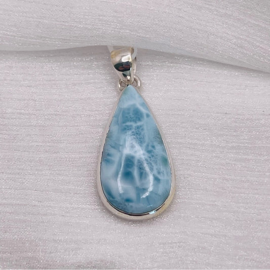 LM1 Larimar Long Teardrop S925 Pendant