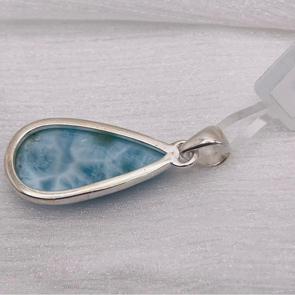LM1 Larimar Long Teardrop S925 Pendant