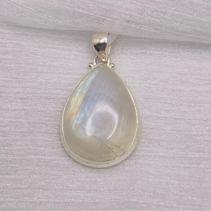 RM3 Rainbow Moonstone Teardrop S925 Pendant