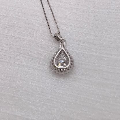 1.0 CT Moissanite Diamond Teardrop Necklace