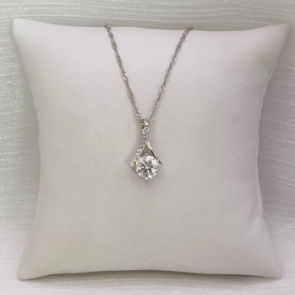1.0 CT Moissanite Diamond Twisted Chain Necklace