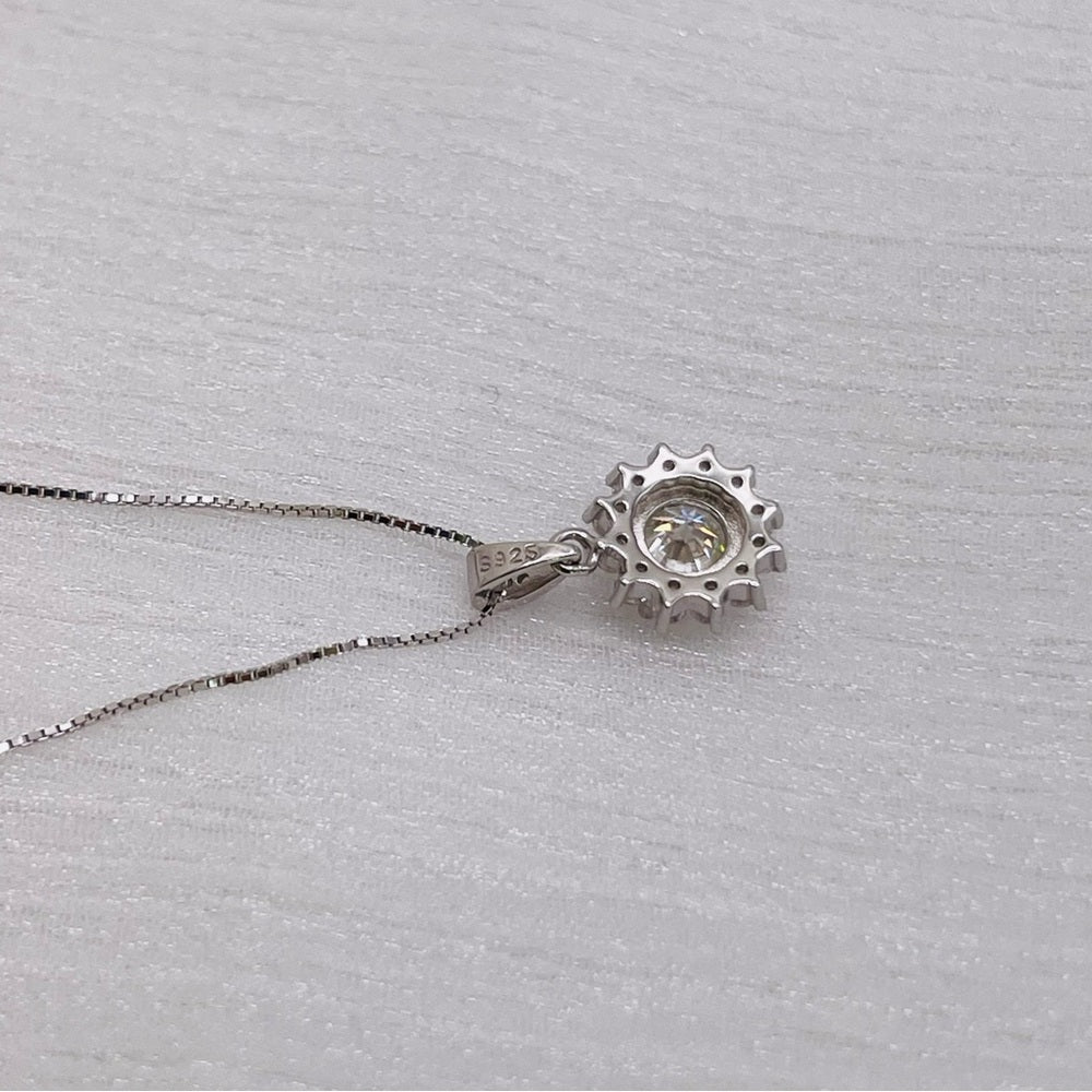 1.0 CT Moissanite Diamond Floral Necklace