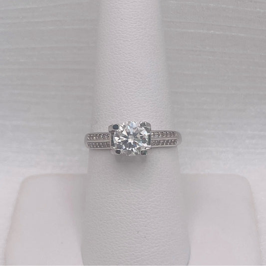 1.0 CT Moissanite Diamond Floating Double Pavé Ring