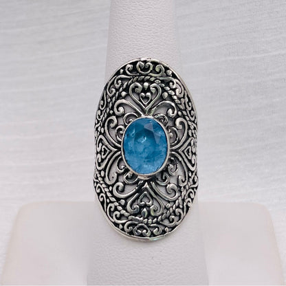 Handmade Aquamarine S925 Ring