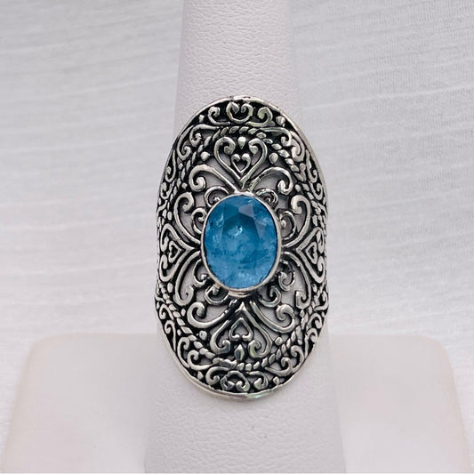 Handmade Aquamarine S925 Ring