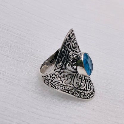 Handmade Aquamarine S925 Ring