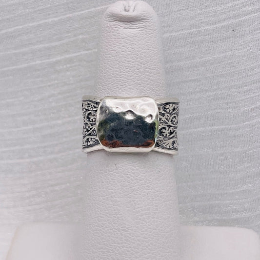 Hammered S925 Handmade Ring