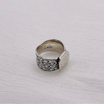 Hammered S925 Handmade Ring