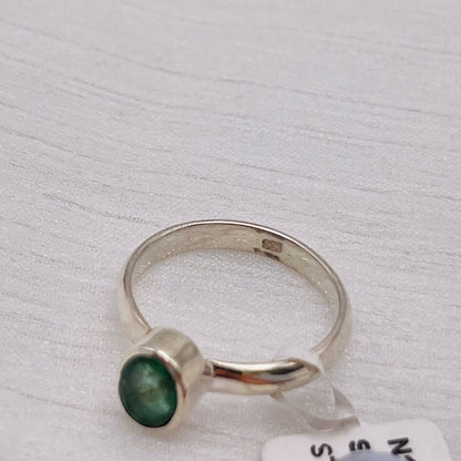 Emerald Small Oval S925 Ring