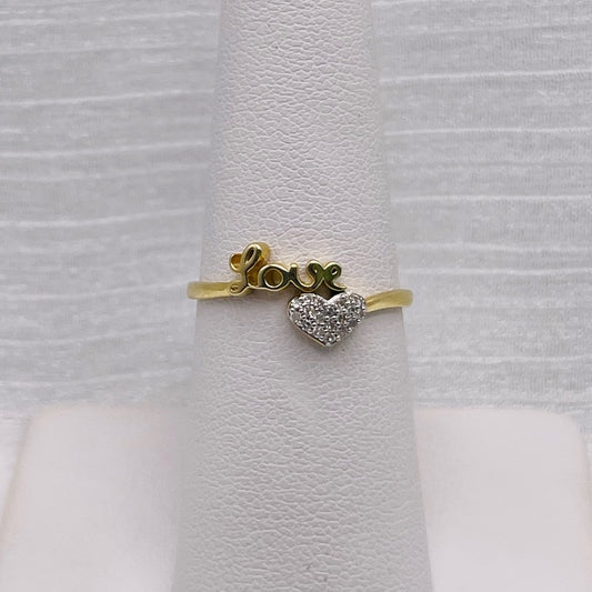 Moissanite Diamond Love Heart Ring