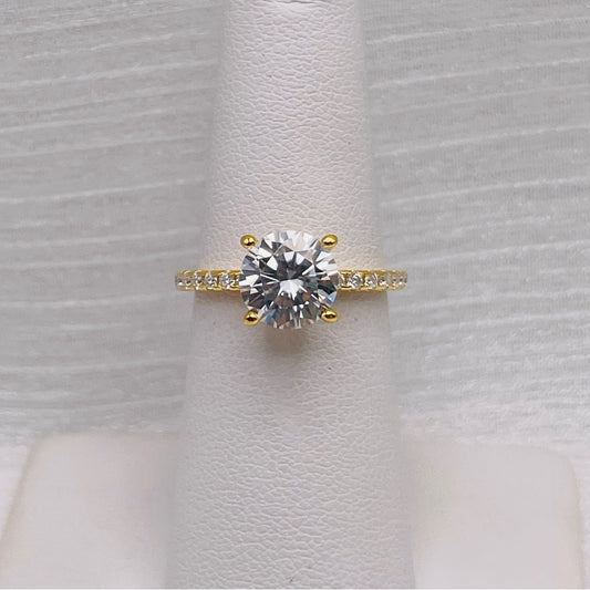 2.5 CT Moissanite Diamond Solitaire Ring
