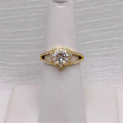 2.5 CT Moissanite Heart Ring