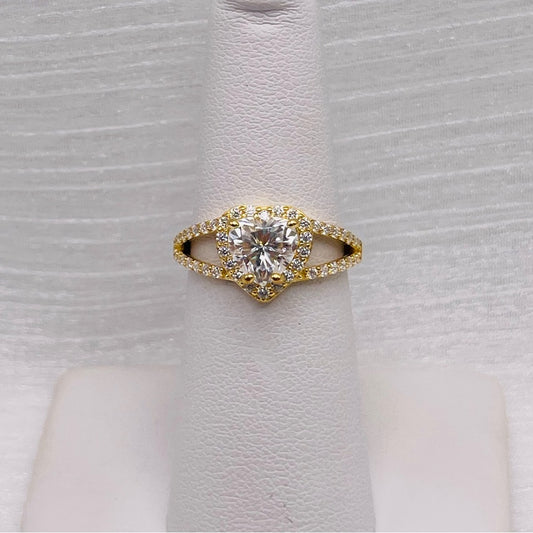 Moissanite Diamond Heart Ring