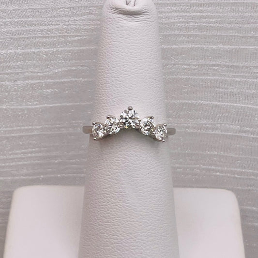 0.5 CT Moissanite Diamond V Ring