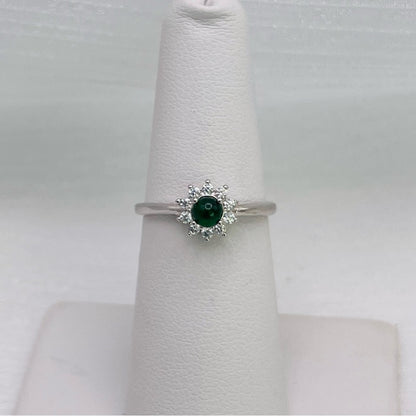 Jadeite Flower S925 Ring