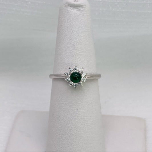 Jadeite Flower S925 Ring