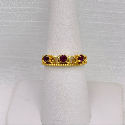 Ruby Crown S925 Ring