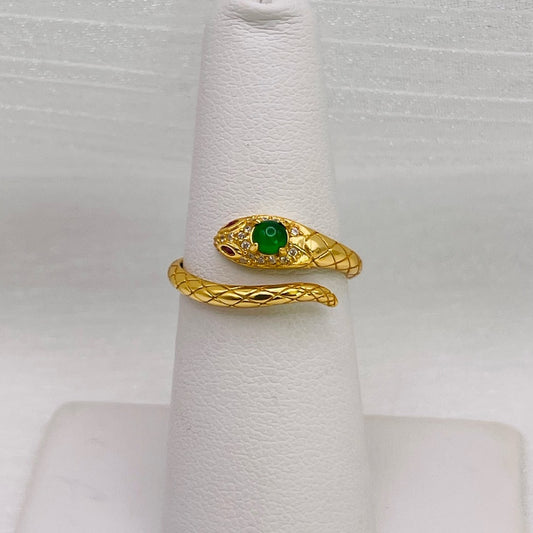 Jadeite Snake S925 Ring