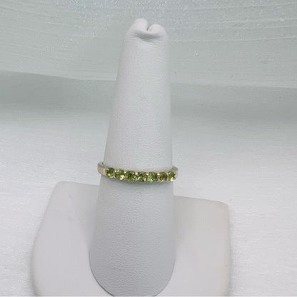 Peridot Half Eternity Band S925 Ring