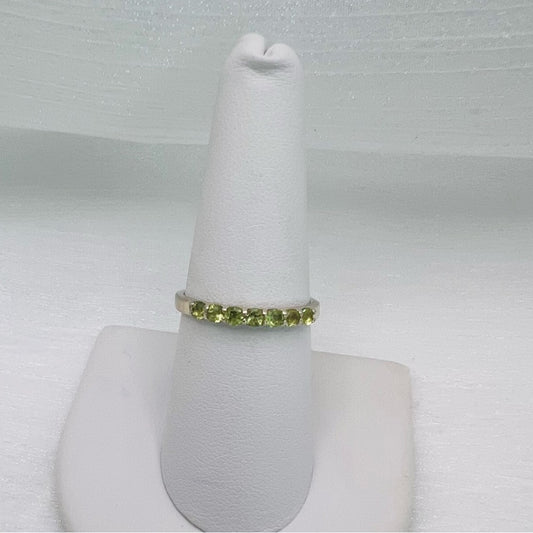Peridot Half Eternity Band S925 Ring