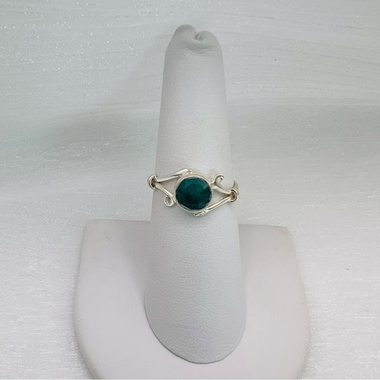 Emerald Faceted S925 Ring