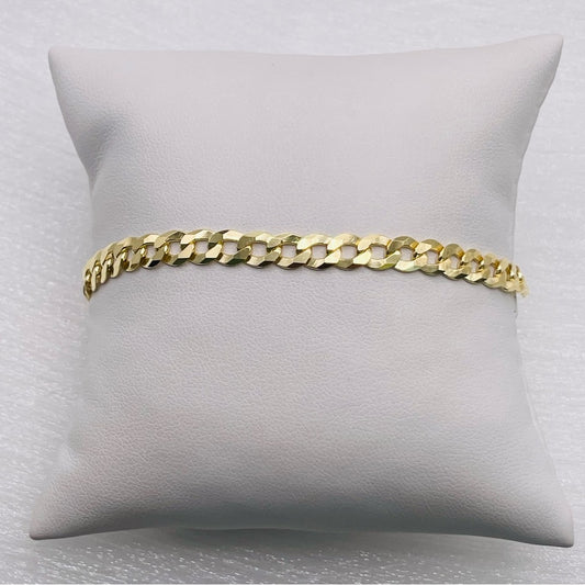 Diamond Cut Curb Link S925 Bracelet