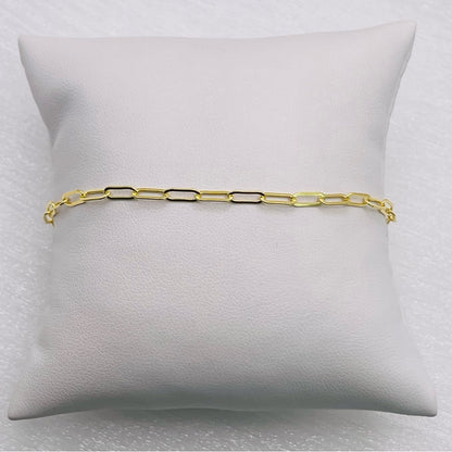 S925 Paper Clip Chain Bracelet
