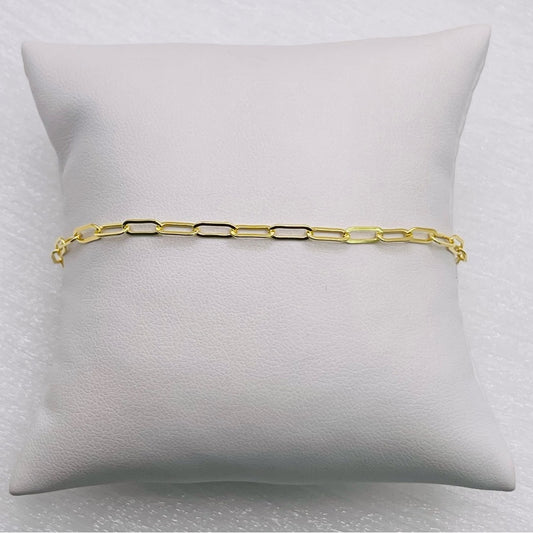 S925 Paper Clip Chain Bracelet