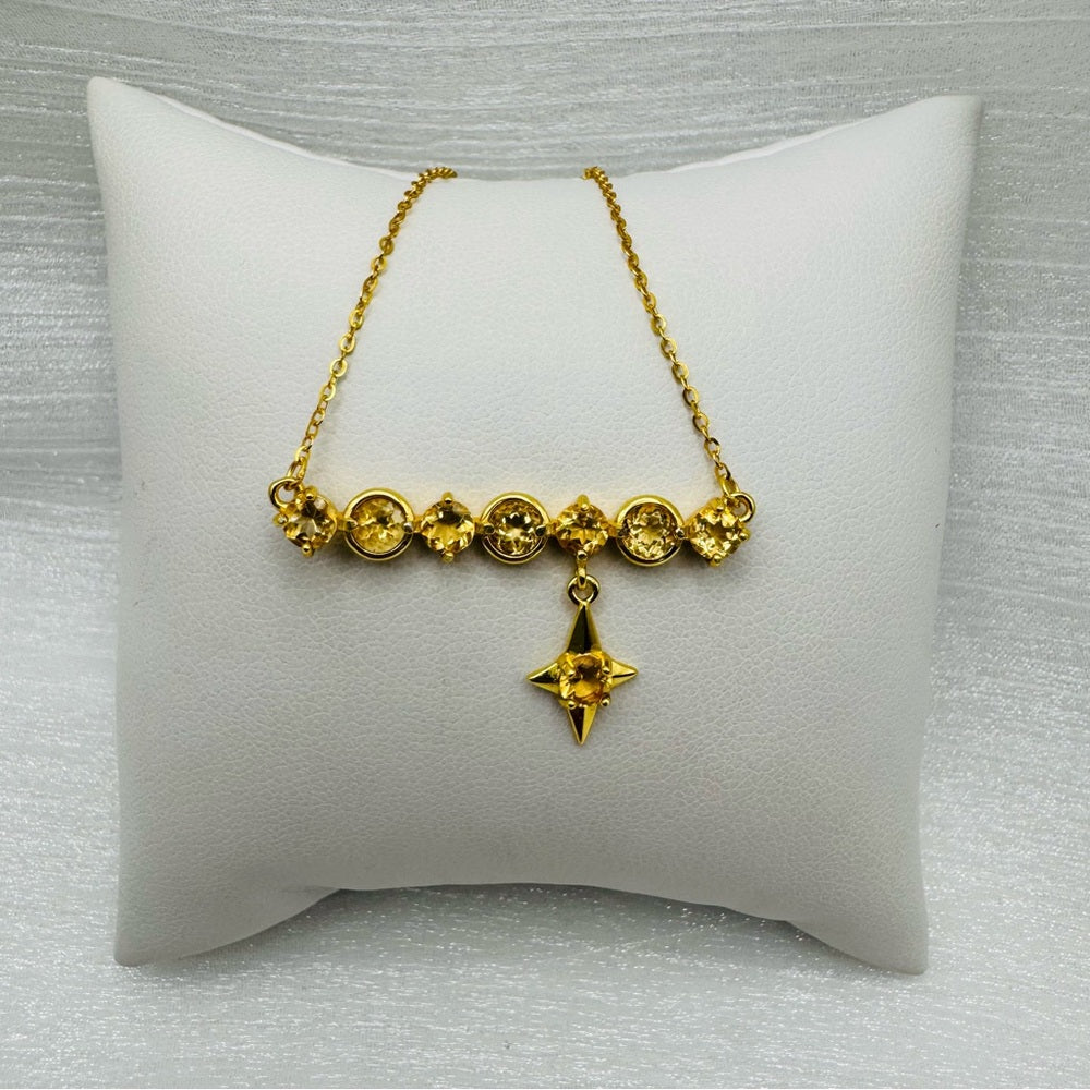 Citrine Necklace with Star Pendant