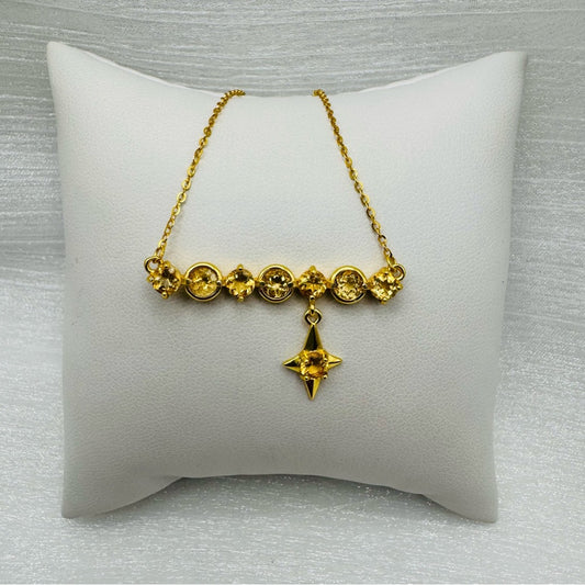 Citrine Necklace with Star Pendant