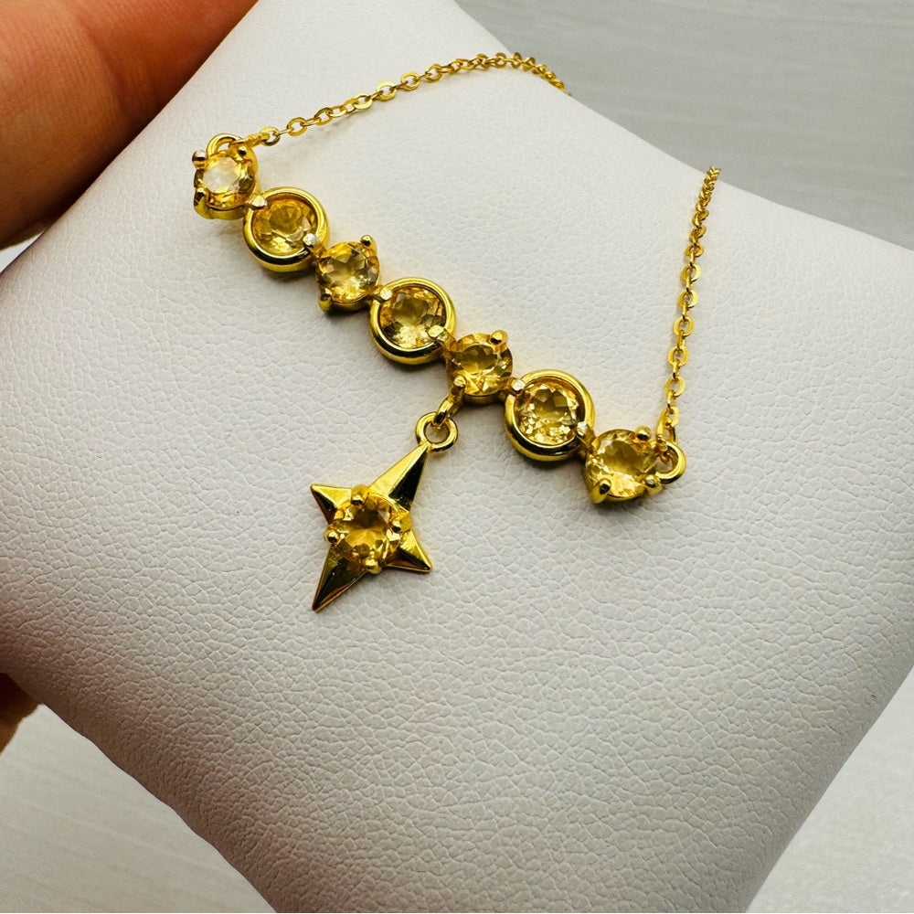 Citrine Necklace with Star Pendant