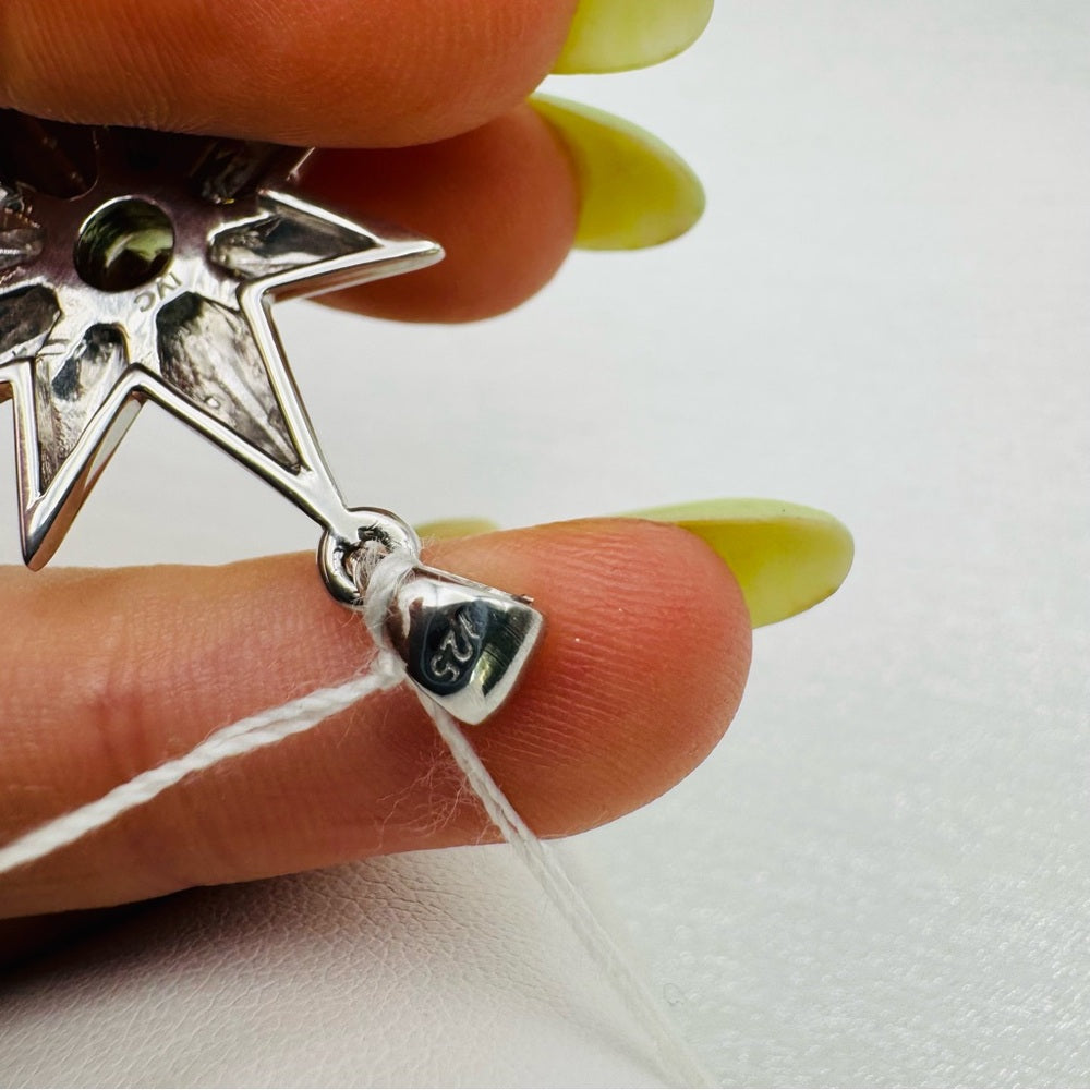 Moldavite S925 Star Pendant