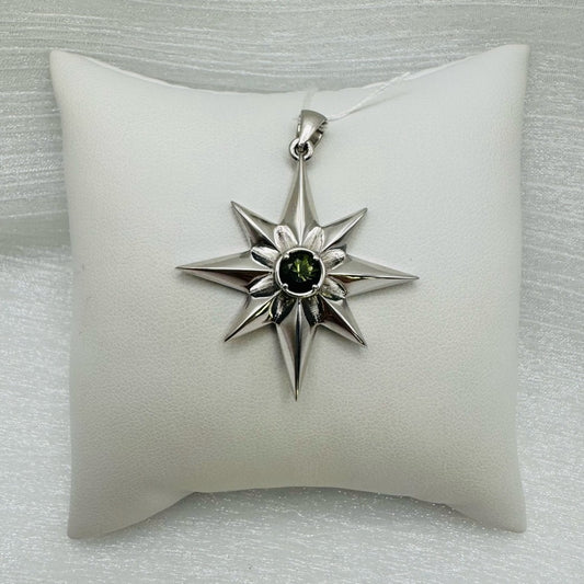 Moldavite S925 Star Pendant