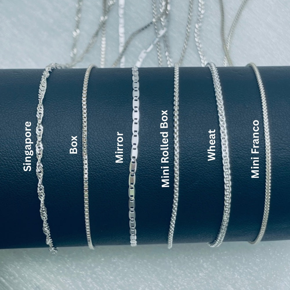 S925 Italian Sterling Silver Adjustable Chains