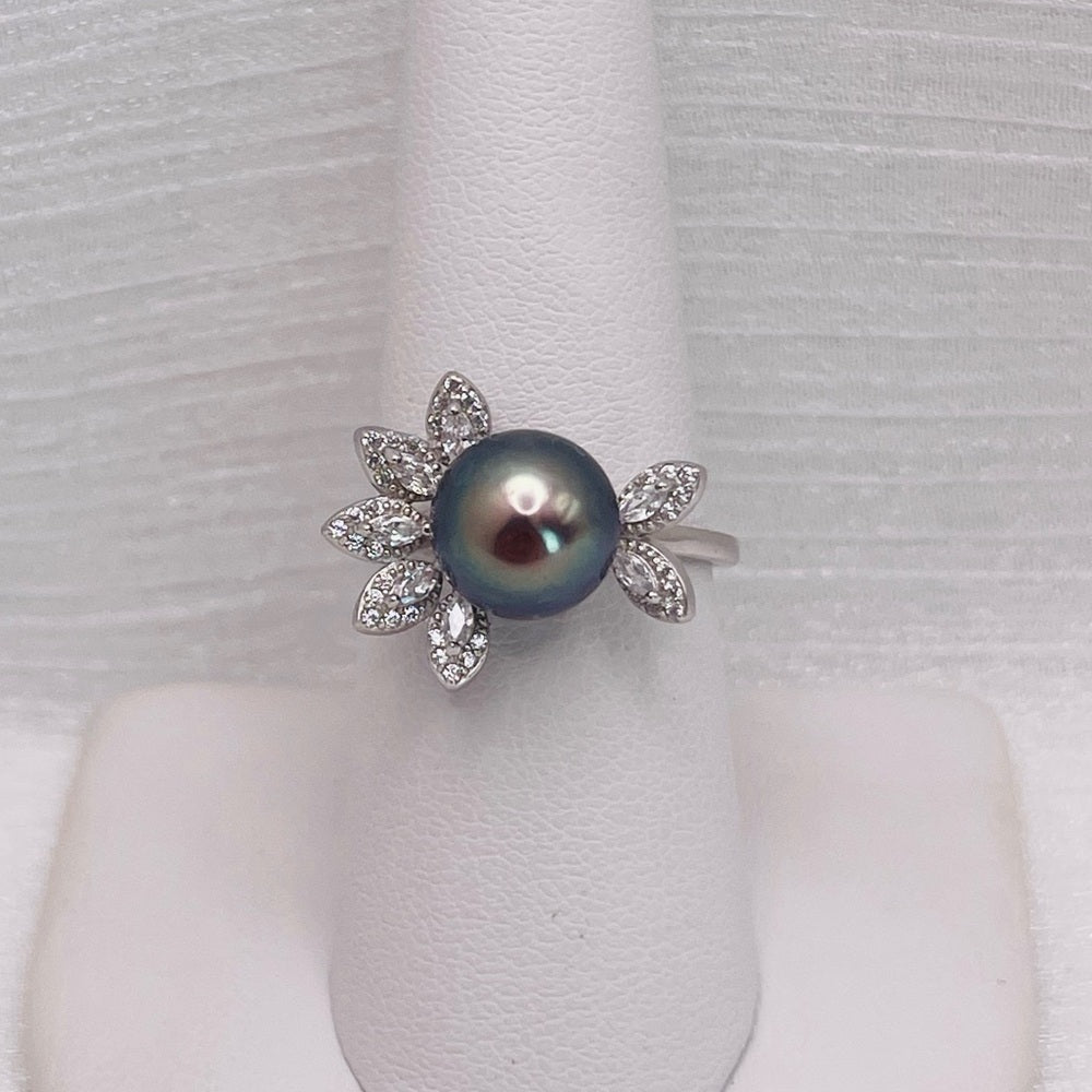 Tahitian Flower Pearl Ring