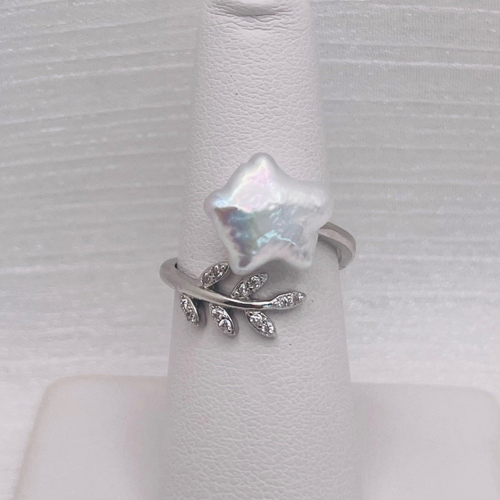 Natural Freshwater Star Pearl Branch Ring
