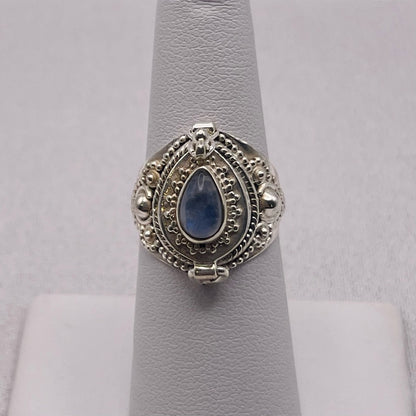S925 Moonstone Sterling Silver Poison Ring