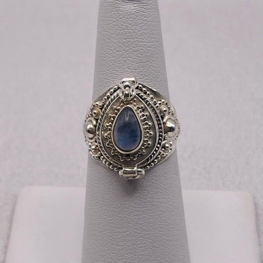 S925 Moonstone Sterling Silver Poison Ring